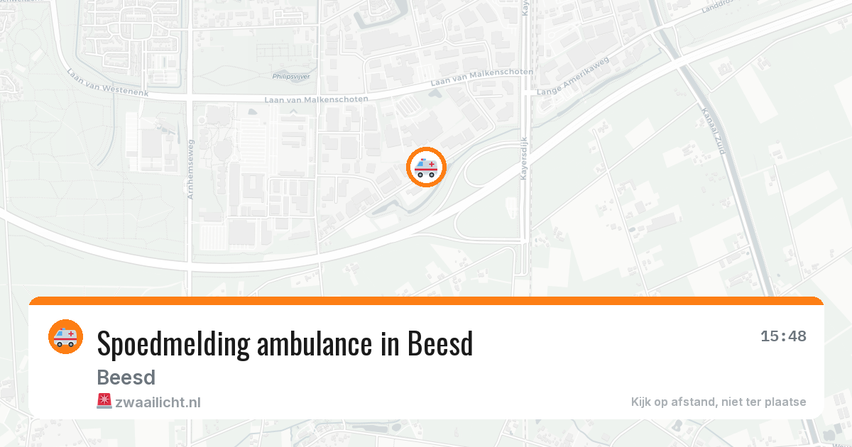 Spoedmelding ambulance in Beesd — 14 aug 2026