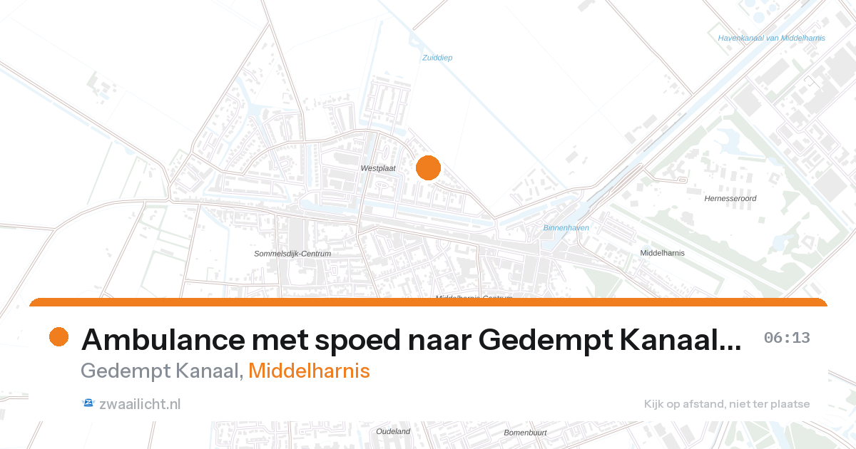 Ambulance met spoed naar Gedempt Kanaal in Middelharnis — 27 aug 2026