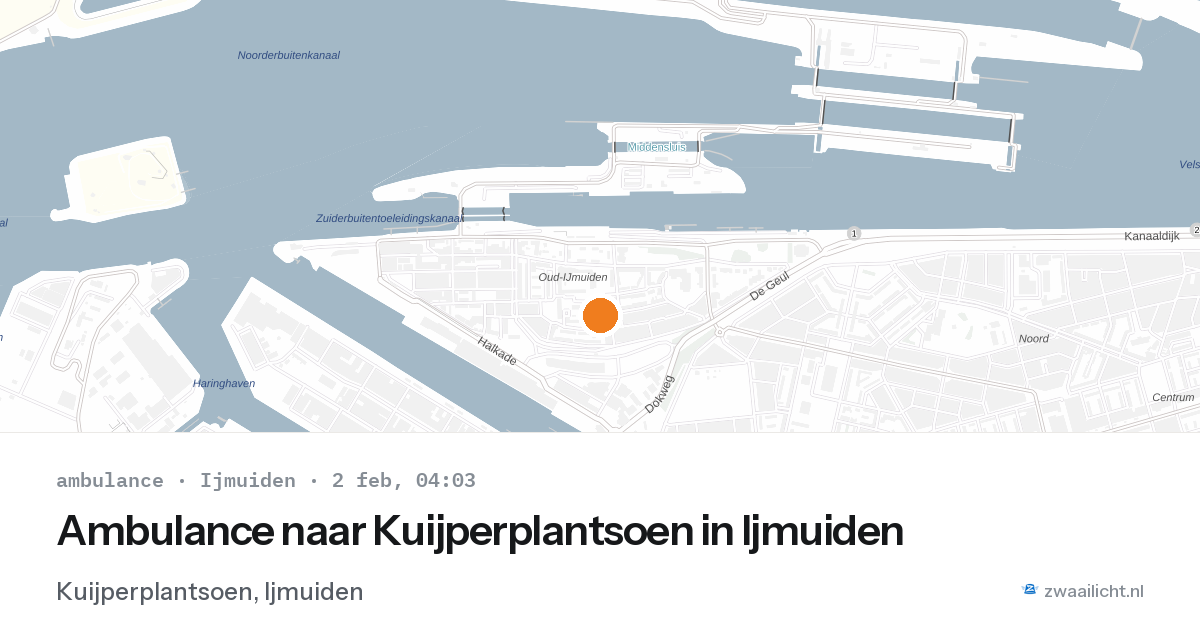 Ambulance naar Kuijperplantsoen in Ijmuiden — 2 feb 2026