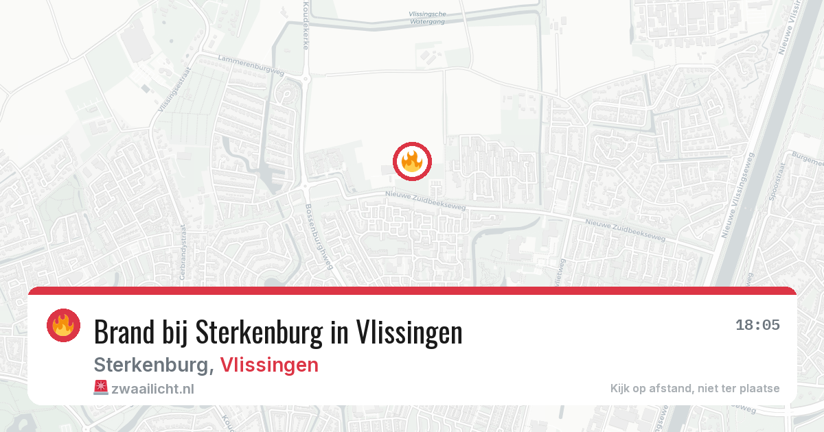 Brand bij Sterkenburg in Vlissingen — 23 jun 2026