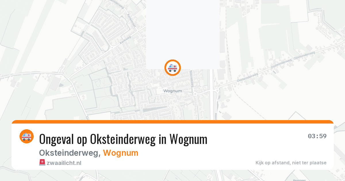 Ongeval op Oksteinderweg in Wognum — 21 jun 2026