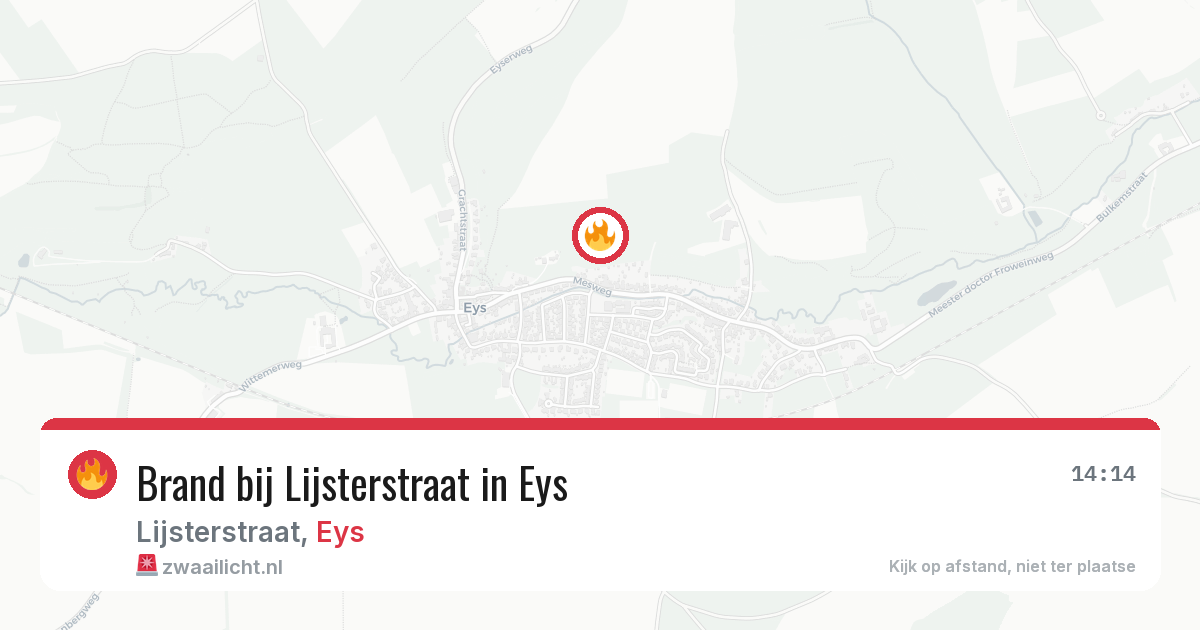 Brand bij Lijsterstraat in Eys — 29 jun 2026