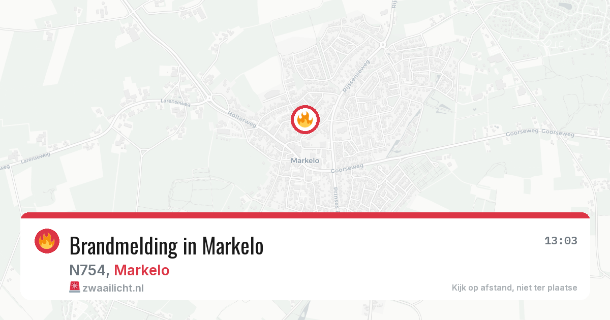 Brandmelding in Markelo — 15 jul 2026