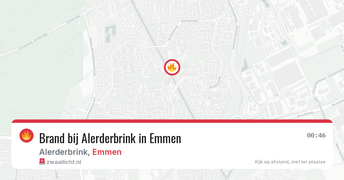 Brand bij Alerderbrink in Emmen — 29 jun 2026