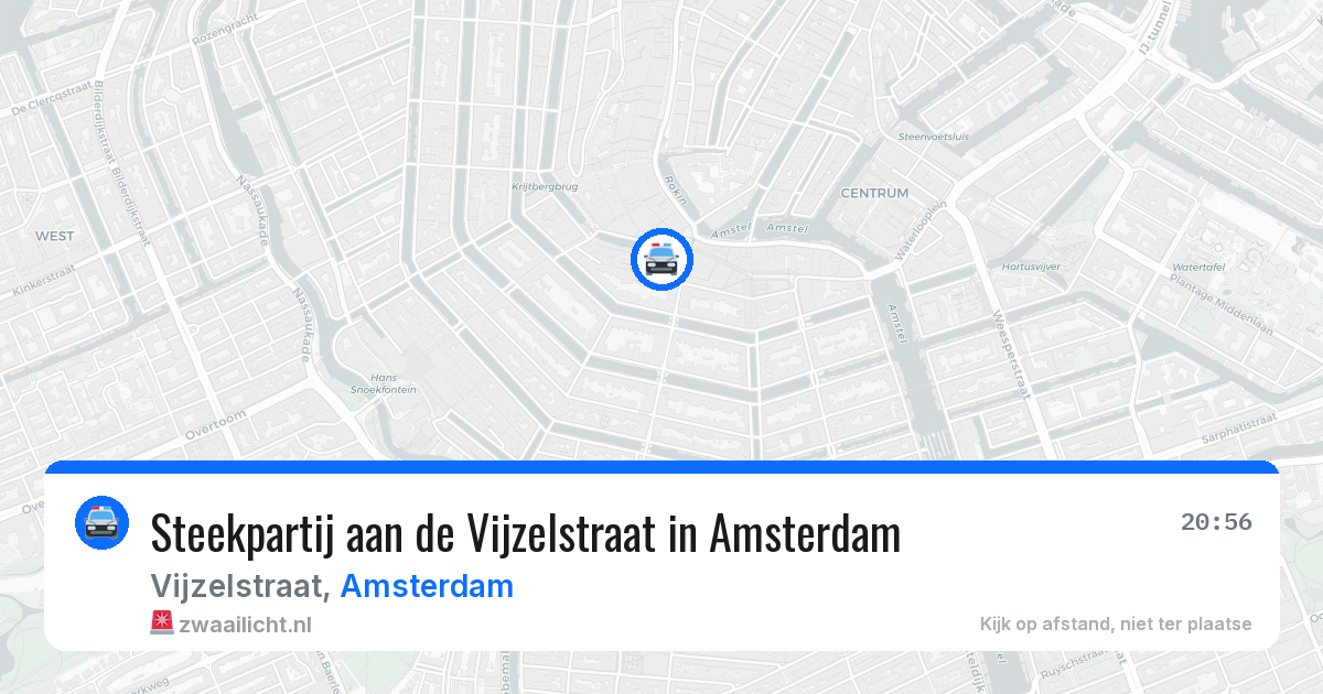 Steekpartij aan de Vijzelstraat in Amsterdam — 15 mrt 2026