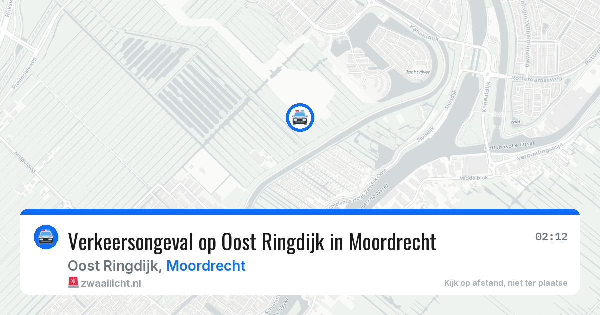 Verkeersongeval op Oost Ringdijk in Moordrecht — 21 jun 2026