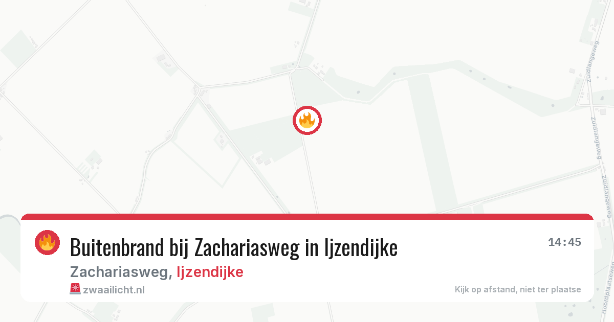 Buitenbrand bij Zachariasweg in Ijzendijke — 26 mei 2026