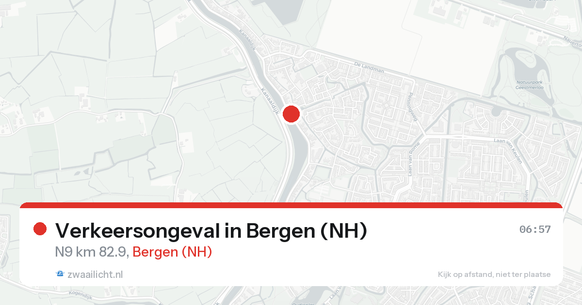 Verkeersongeval in Bergen (NH) — 21 aug 2026