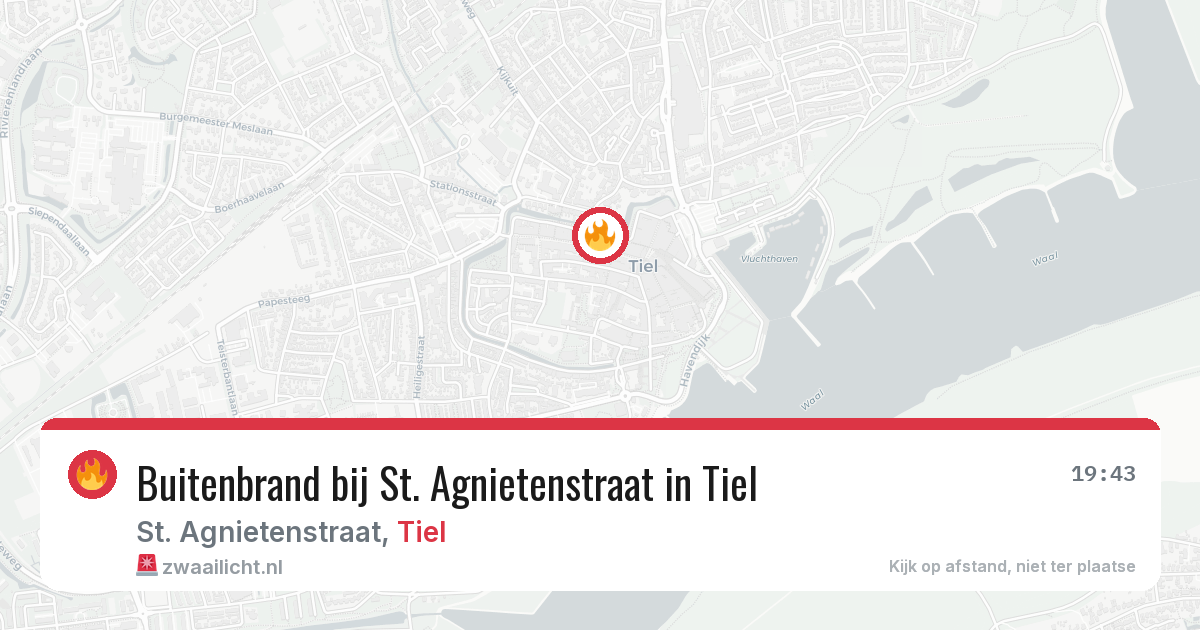 Buitenbrand bij St. Agnietenstraat in Tiel — 22 mrt 2026