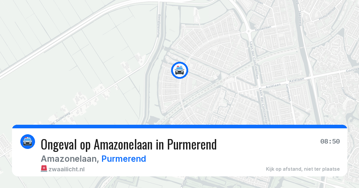 Ongeval op Amazonelaan in Purmerend — 1 apr 2026