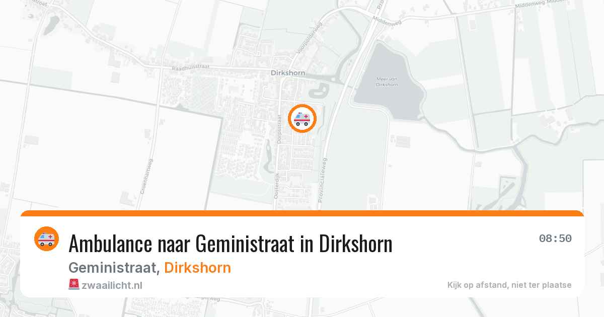 Ambulance naar Geministraat in Dirkshorn — 23 jul 2026
