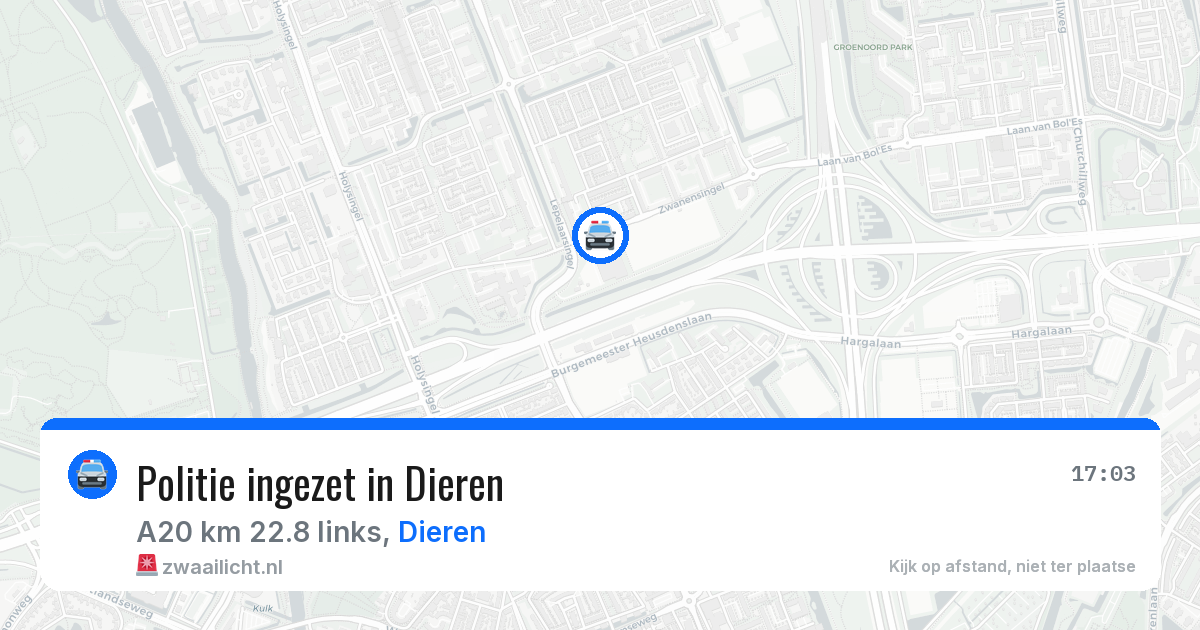 Politie ingezet in Dieren — 13 aug 2026 | 🚨 Zwaailicht.nl