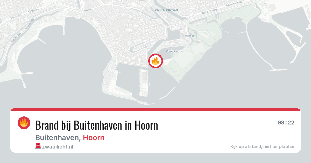 Brand bij Buitenhaven in Hoorn — 31 mei 2026