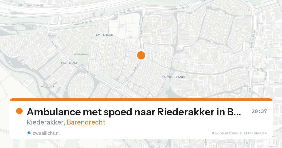 Ambulance met spoed naar Riederakker in Barendrecht — 21 aug 2026