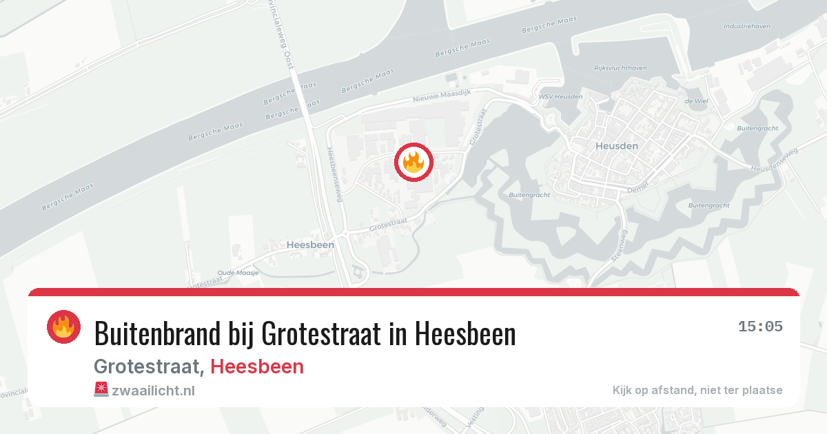Buitenbrand bij Grotestraat in Heesbeen — 19 jul 2026