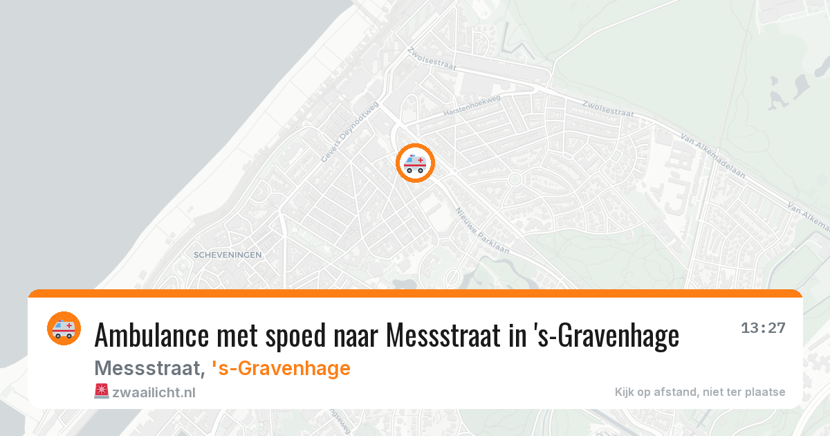 Ambulance met spoed naar Messstraat in 's-Gravenhage — 1 aug 2026