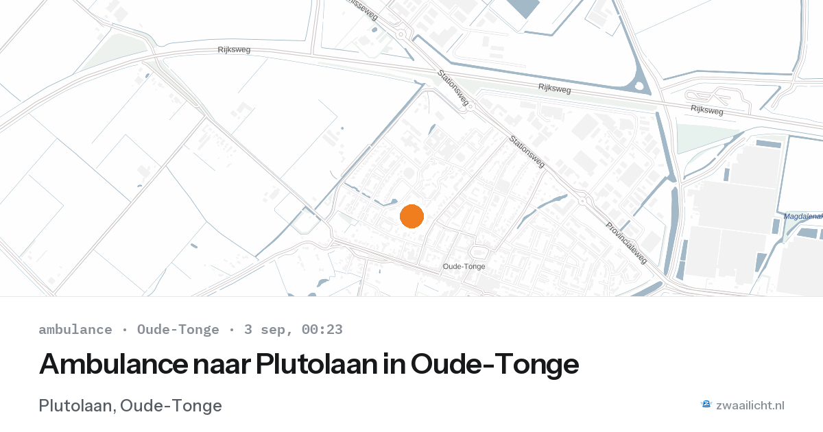Ambulance naar Plutolaan in Oude-Tonge — 2 sep 2026
