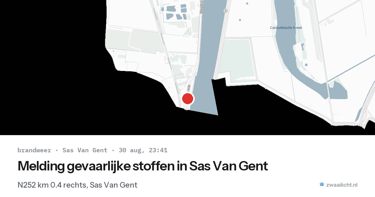 Melding gevaarlijke stoffen in Sas Van Gent — 30 aug 2026