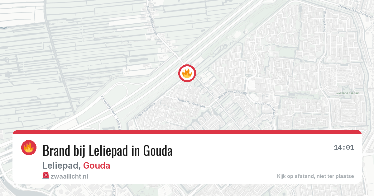Brand bij Leliepad in Gouda — 7 aug 2026
