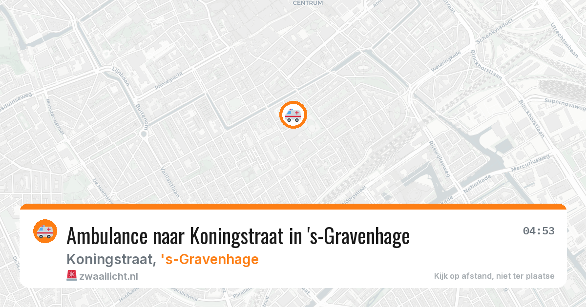 Ambulance naar Koningstraat in 's-Gravenhage — 15 jun 2026