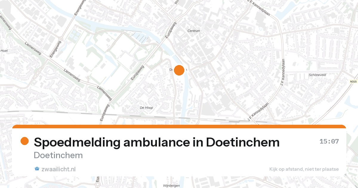 Spoedmelding ambulance in Doetinchem — 25 aug 2026