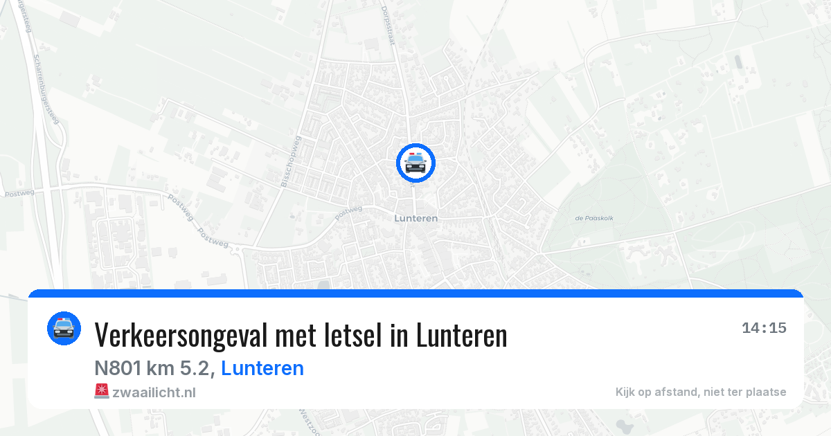 Verkeersongeval met letsel in Lunteren — 10 apr 2026