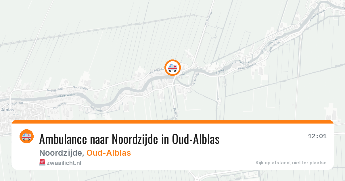 Ambulance naar Noordzijde in Oud-Alblas — 21 jun 2026