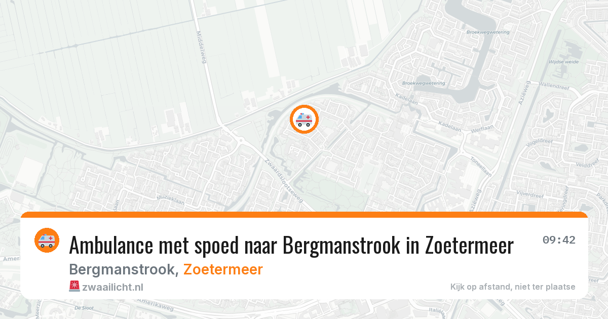 Ambulance met spoed naar Bergmanstrook in Zoetermeer — 24 mrt 2026