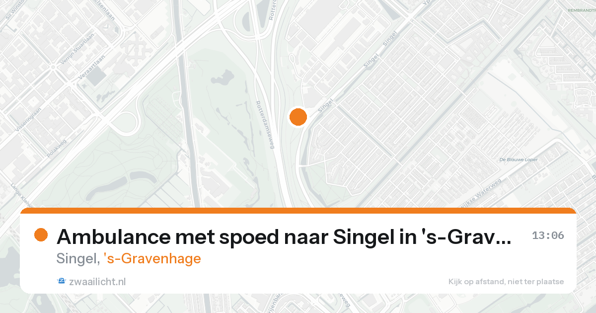 Ambulance met spoed naar Singel in 's-Gravenhage — 25 aug 2026
