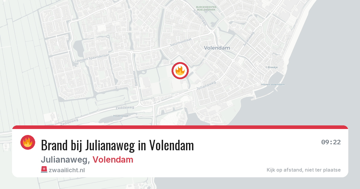 Brand bij Julianaweg in Volendam — 11 apr 2026