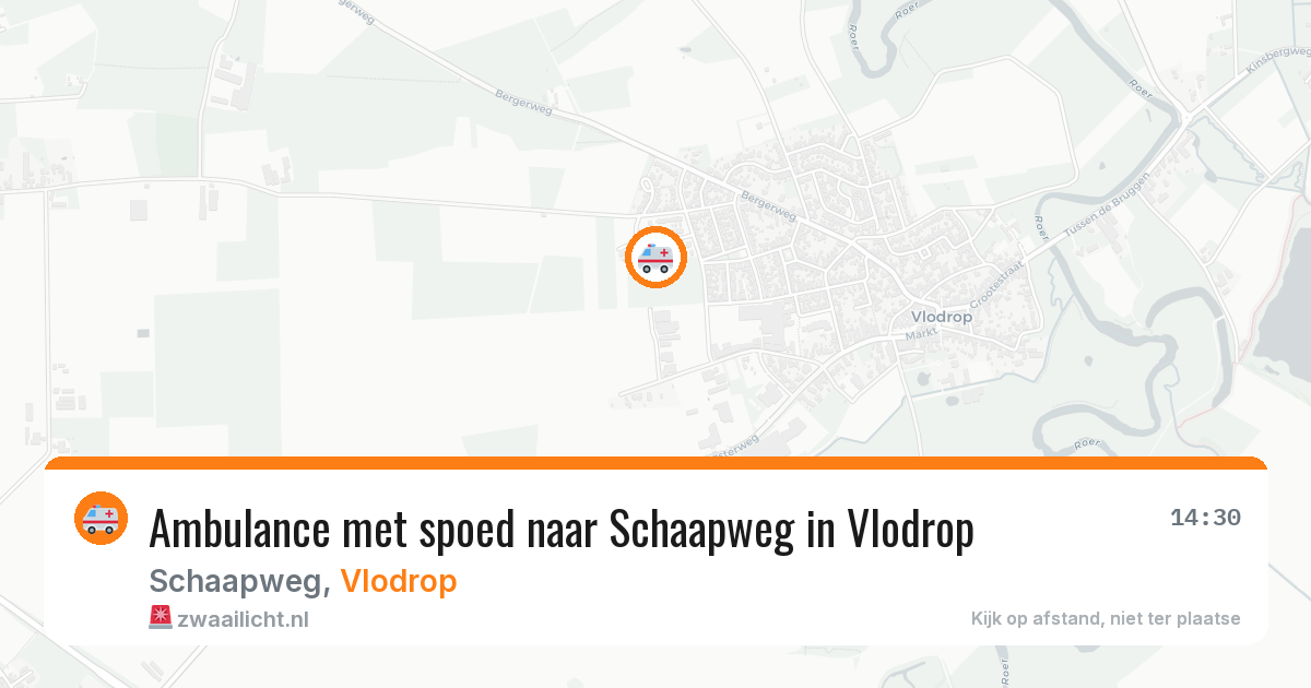 Ambulance met spoed naar Schaapweg in Vlodrop — 26 jan 2026