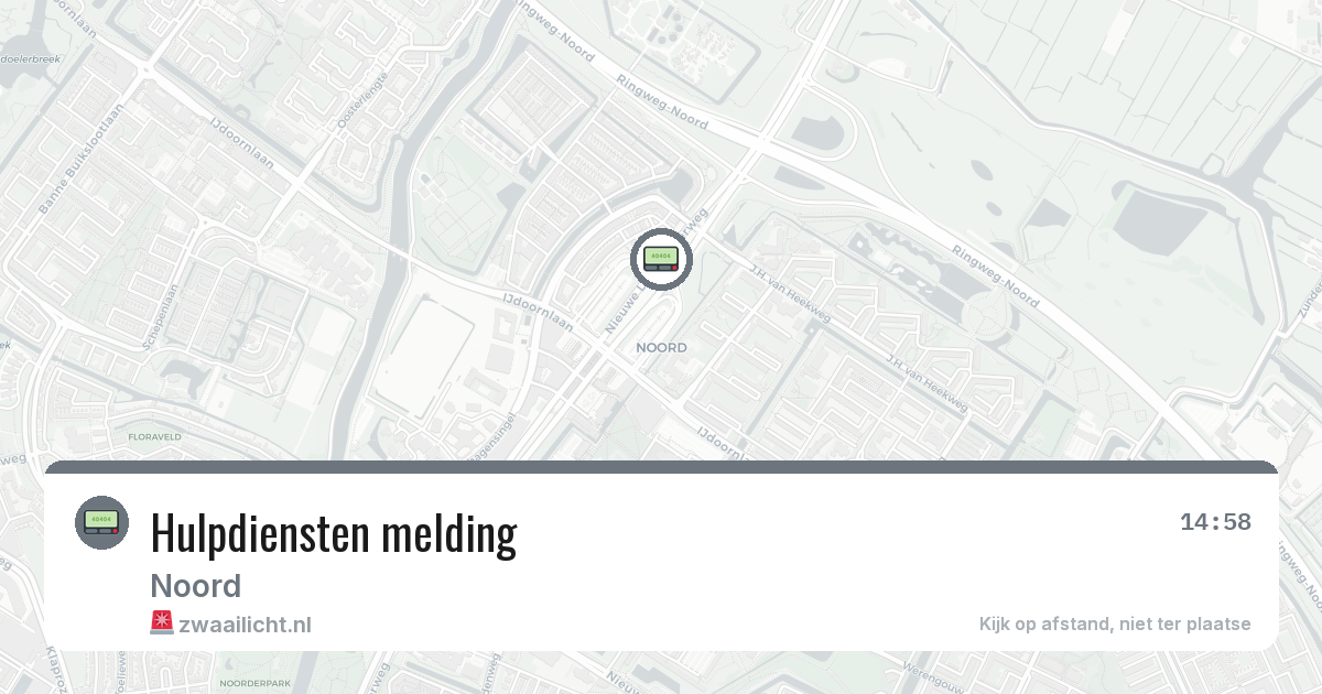 Hulpdiensten melding — 2 aug 2026