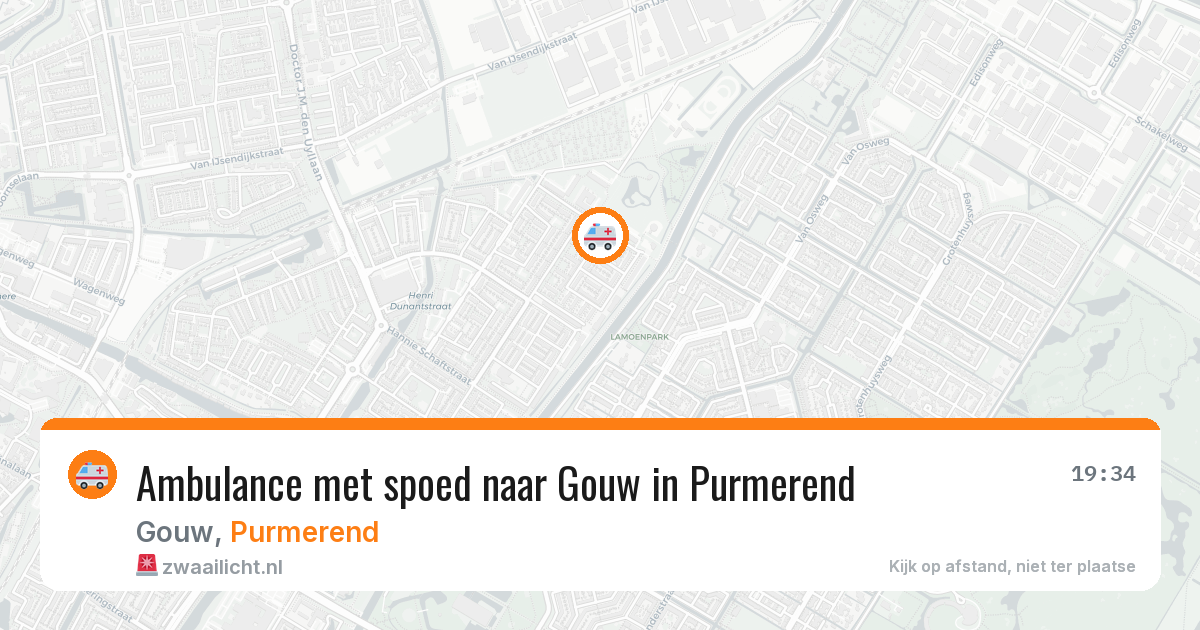 Ambulance met spoed naar Gouw in Purmerend — 29 jan 2026