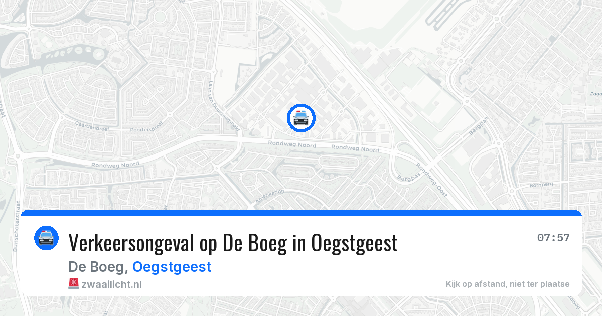 Verkeersongeval op De Boeg in Oegstgeest — 29 jan 2026