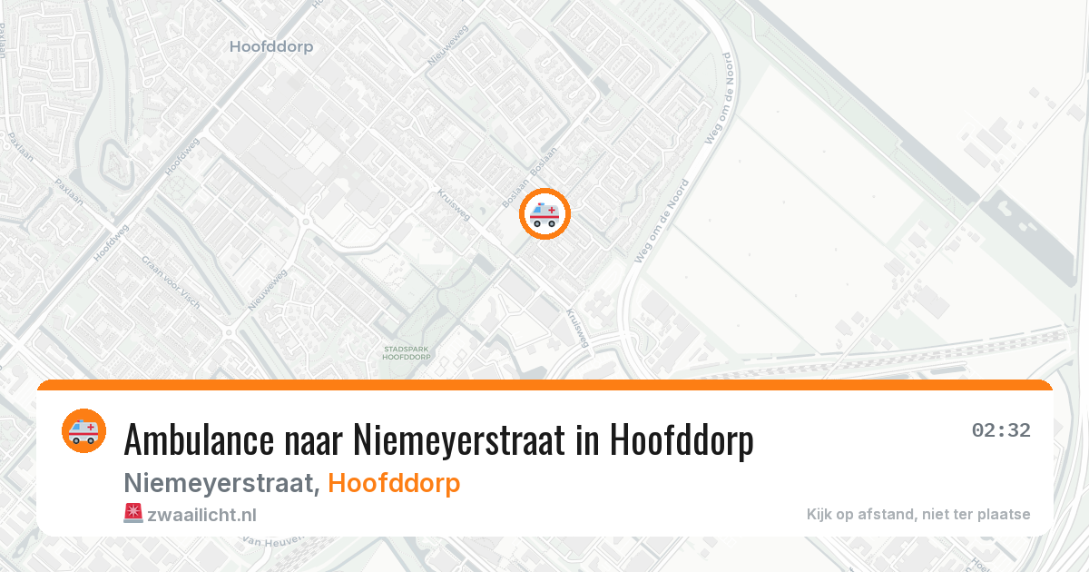 Ambulance naar Niemeyerstraat in Hoofddorp — 15 jul 2026
