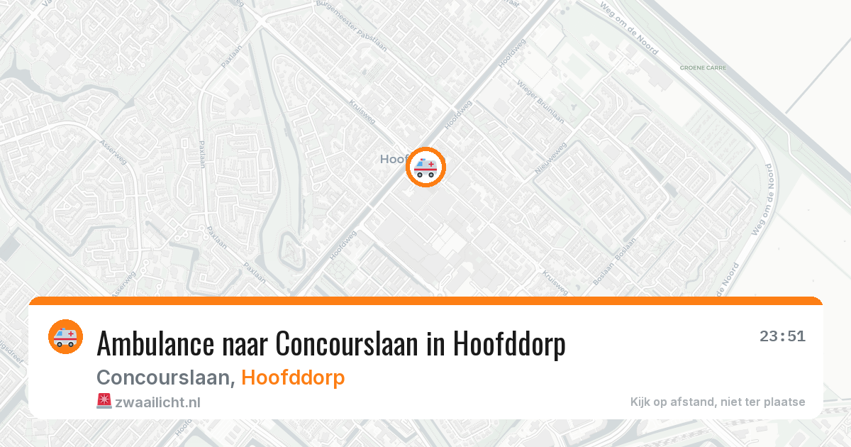 Ambulance naar Concourslaan in Hoofddorp — 27 apr 2026