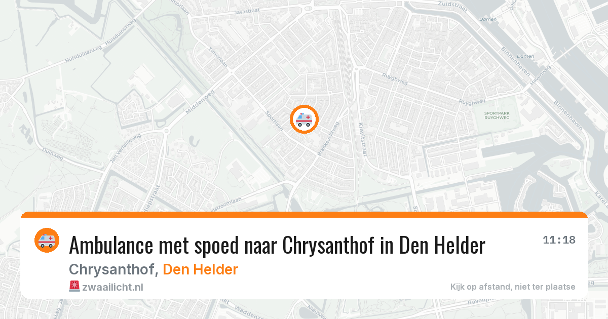 Ambulance met spoed naar Chrysanthof in Den Helder — 30 jul 2026