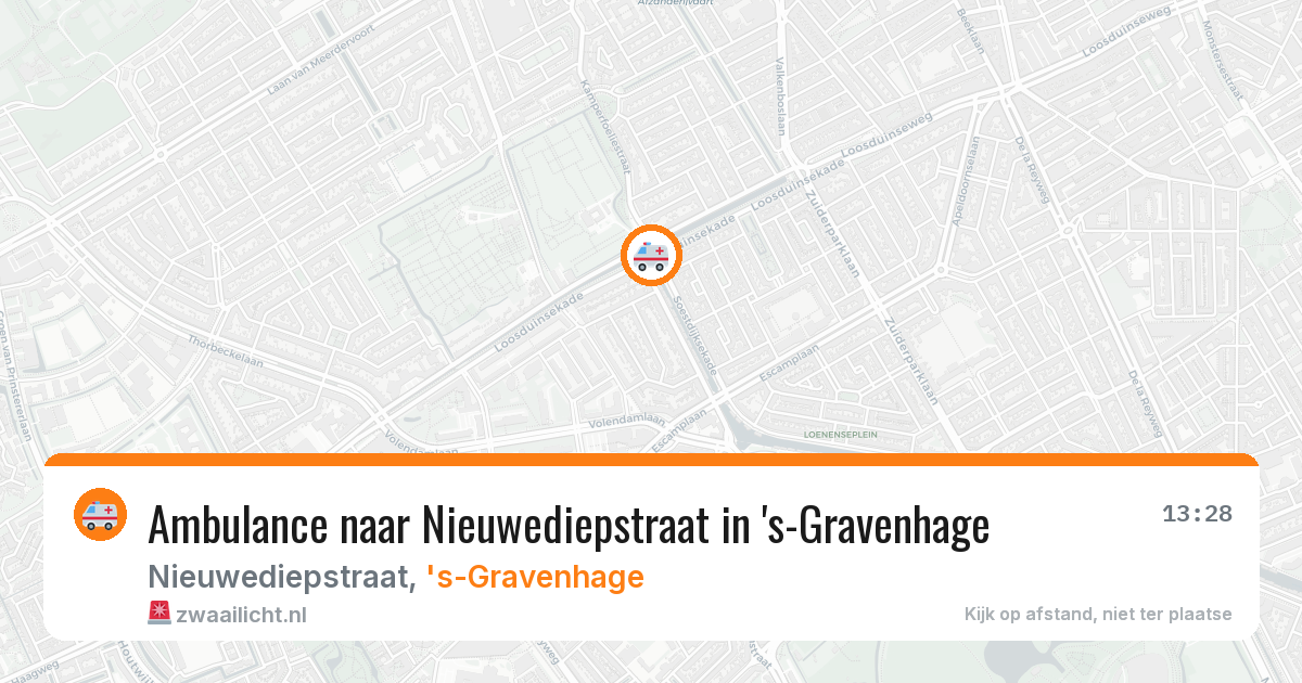 Ambulance naar Nieuwediepstraat in 's-Gravenhage — 25 jul 2026