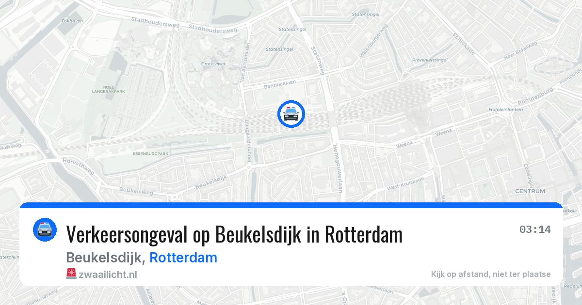 Verkeersongeval op Beukelsdijk in Rotterdam — 24 apr 2026