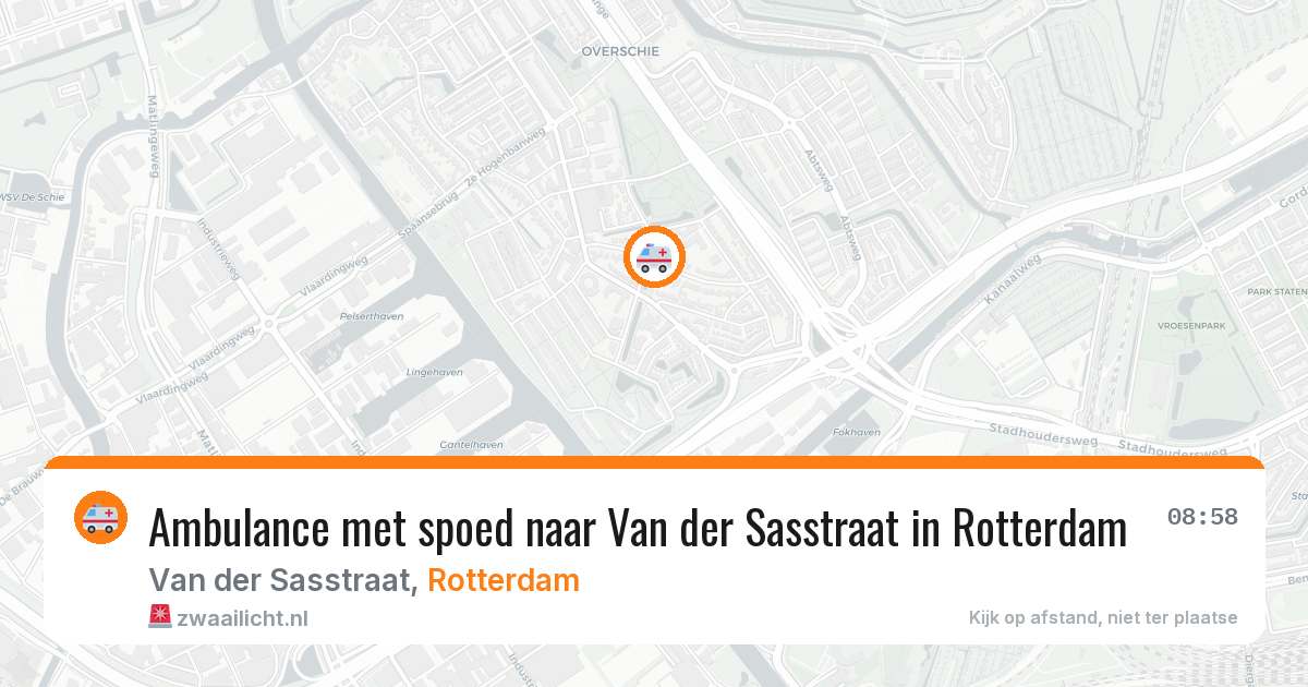 Ambulance met spoed naar Van der Sasstraat in Rotterdam — 30 mei 2026