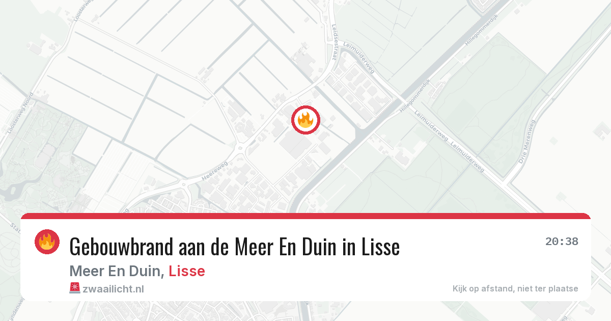 Gebouwbrand aan de Meer En Duin in Lisse — 29 jul 2026
