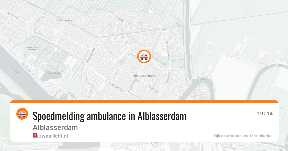 Spoedmelding ambulance in Alblasserdam — 30 jun 2026