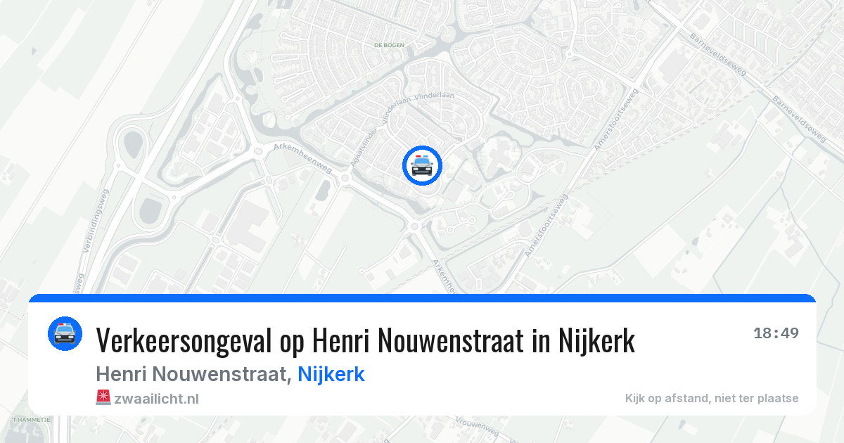 Verkeersongeval op Henri Nouwenstraat in Nijkerk — 28 jan 2026