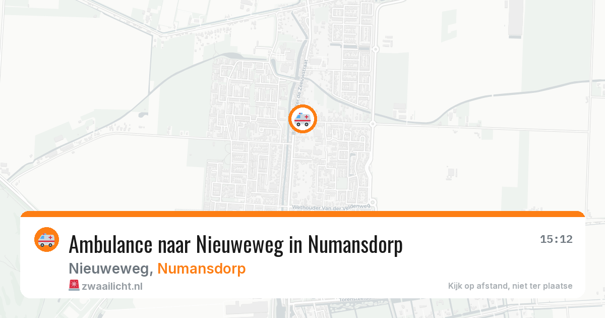 Ambulance naar Nieuweweg in Numansdorp — 6 mei 2026