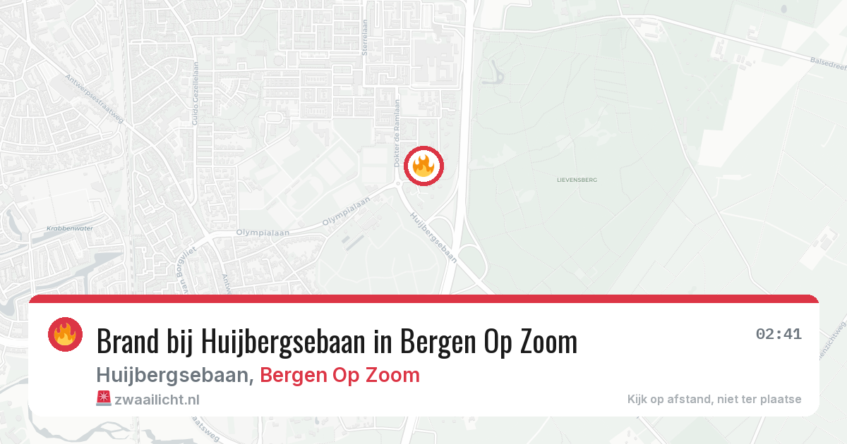 Brand bij Huijbergsebaan in Bergen Op Zoom — 30 mrt 2026