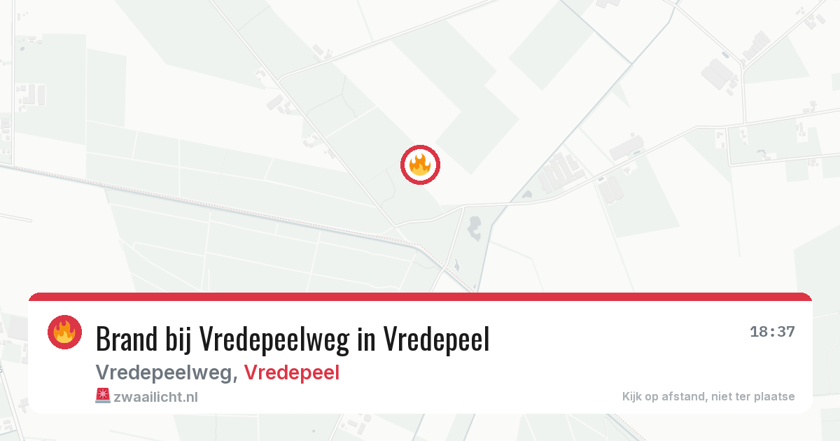 Brand bij Vredepeelweg in Vredepeel — 2 aug 2026