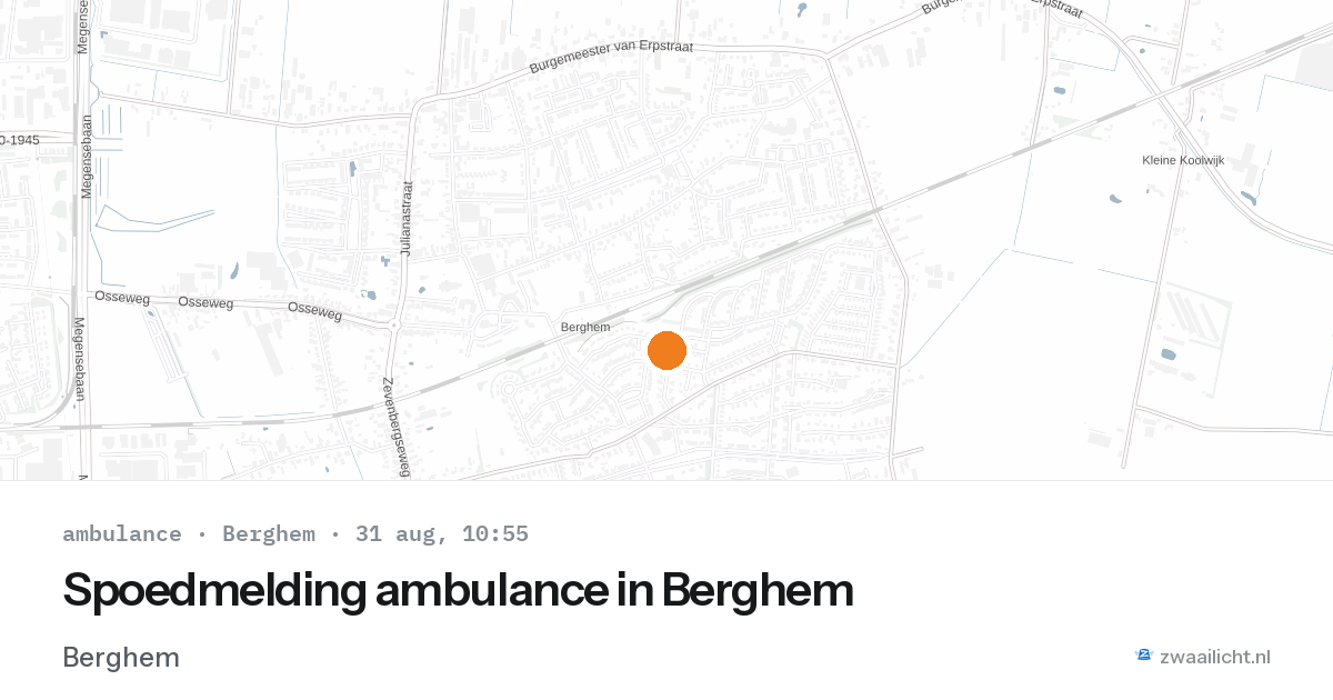 Spoedmelding ambulance in Berghem — 31 aug 2026