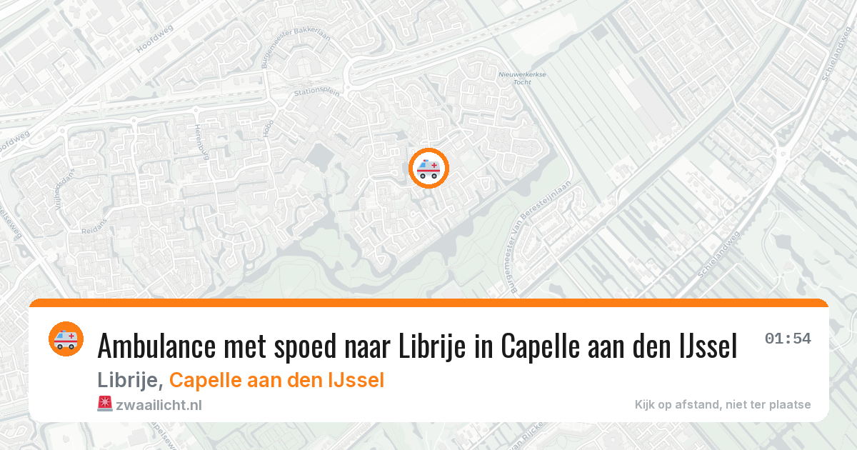 Ambulance met spoed naar Librije in Capelle aan den IJssel — 13 mei 2026
