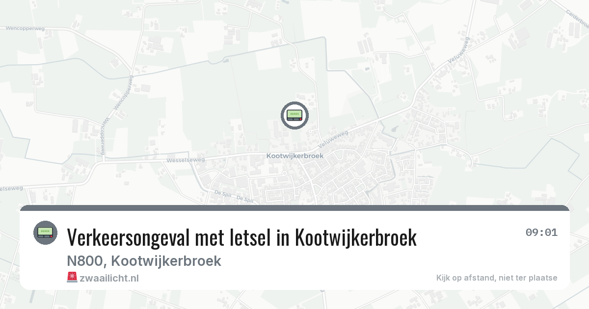 Verkeersongeval met letsel in Kootwijkerbroek — 8 apr 2026