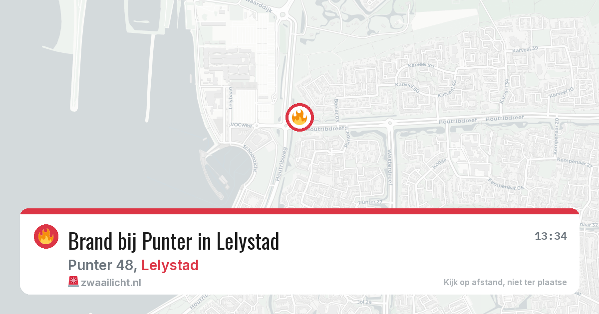 Brand bij Punter in Lelystad — 5 mei 2026